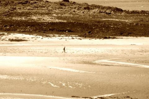 Promeneur sur la greve